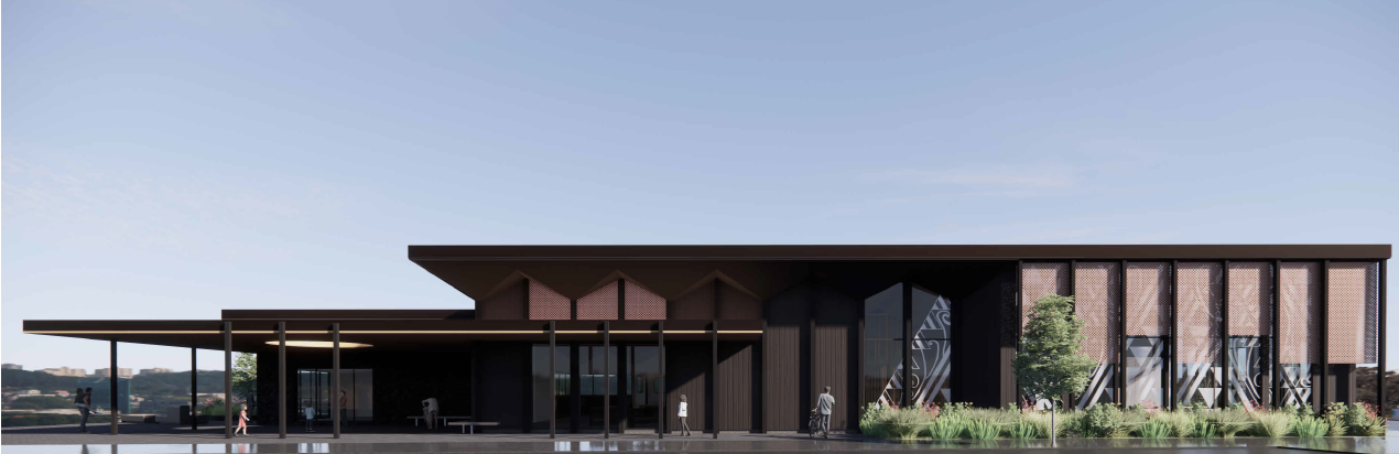 The design from it's north elevation