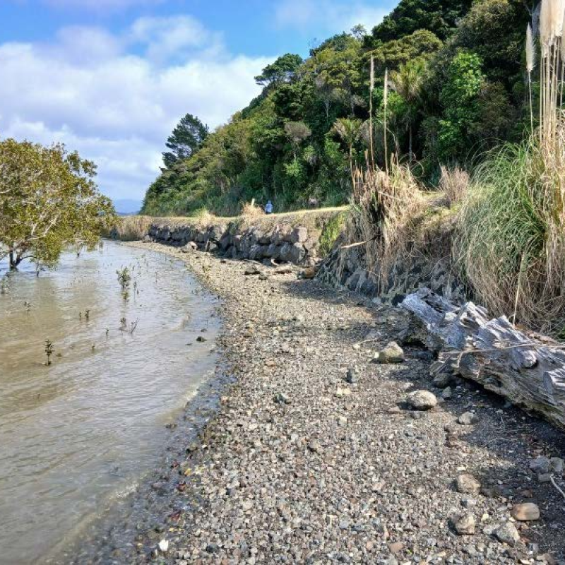 Seawall works near Hokianga ferry