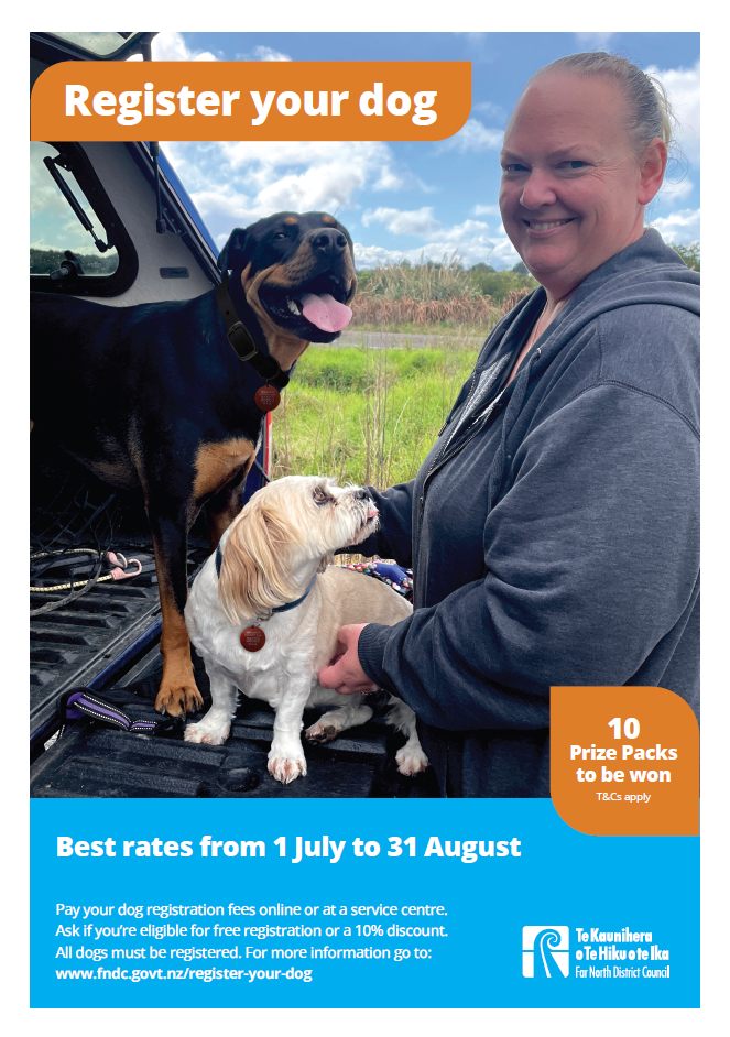 Jody with rescue dog Storm and her 'fur sister' Roxy for dog reg campaign 2025