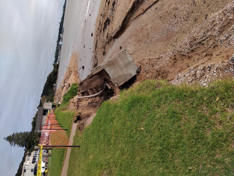 Safety the priority as storms erode bank near popular gathering spot