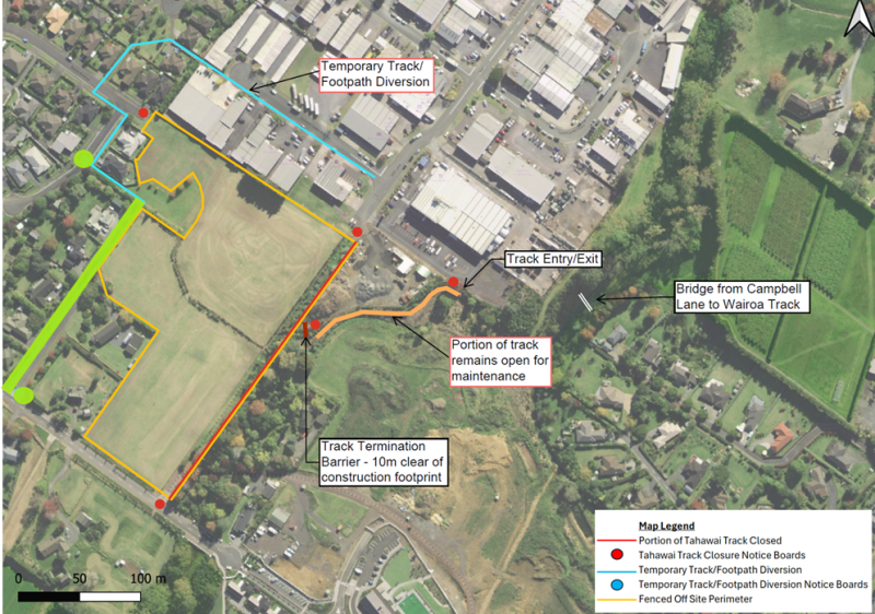 Temporary track closure at Ranui Recreation Reserve