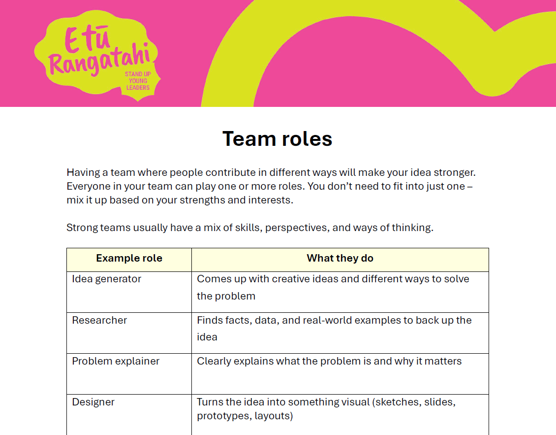 Team roles