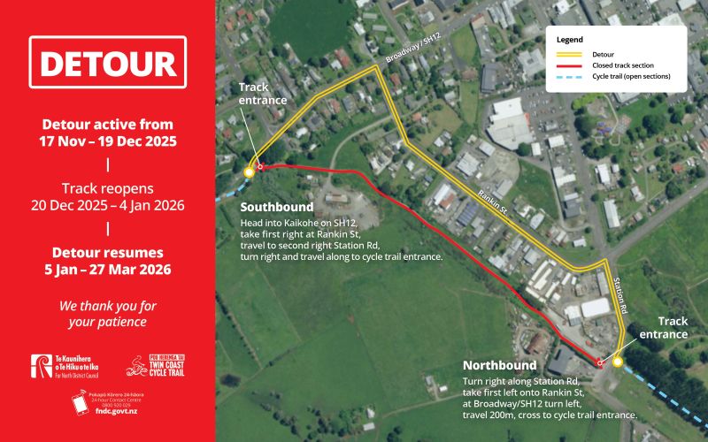 Cycle trail detour allows continued use during works
