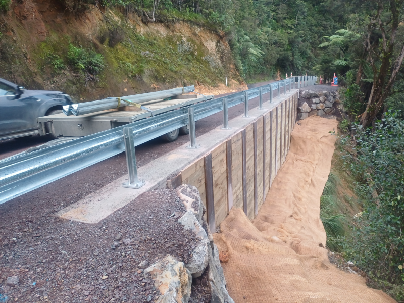 Waikare Road slip repair completed